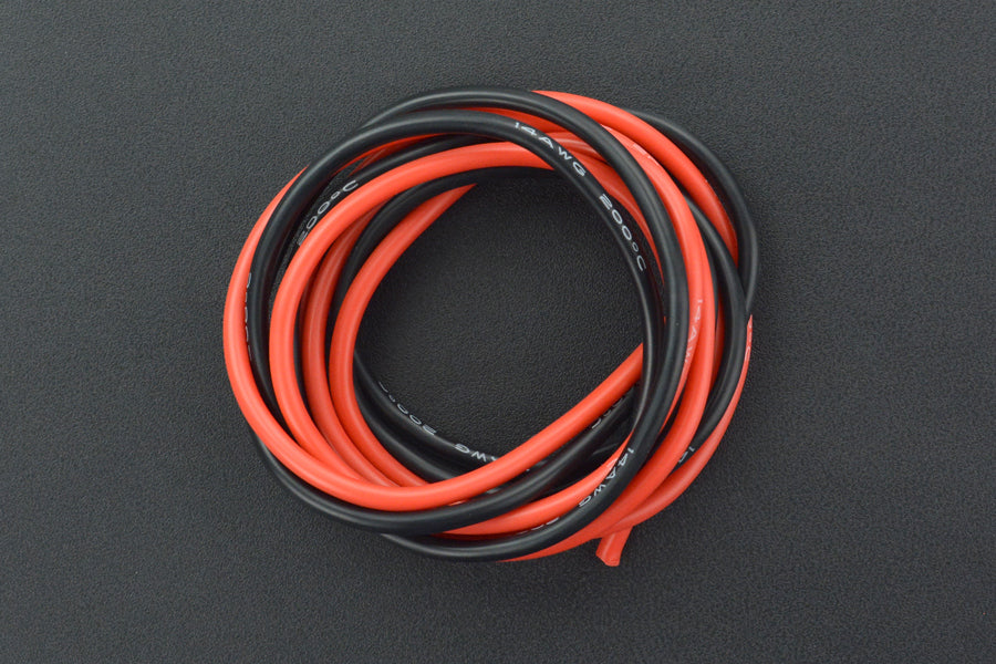 High Temperature Resistant Silicone Wire (14AWG 2.5 mm2 1m Red & Black)