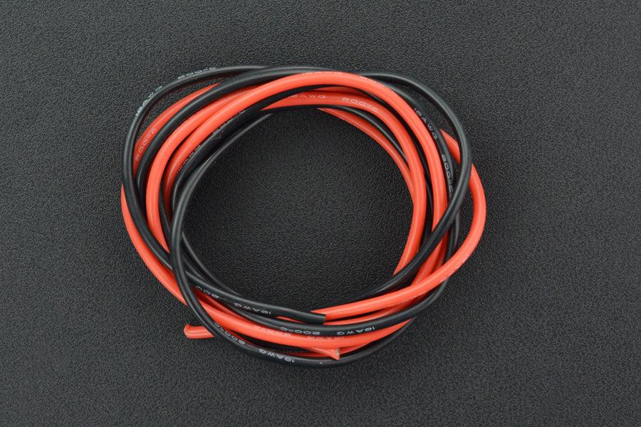 High Temperature Resistant Silicone Wire (18AWG 0.75mm2 1m Red &amp; Black)