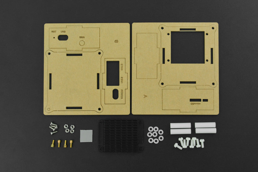 Acrylic Case with Heatsink for Raspberry Pi CM4 IoT Router Carrier Board Mini