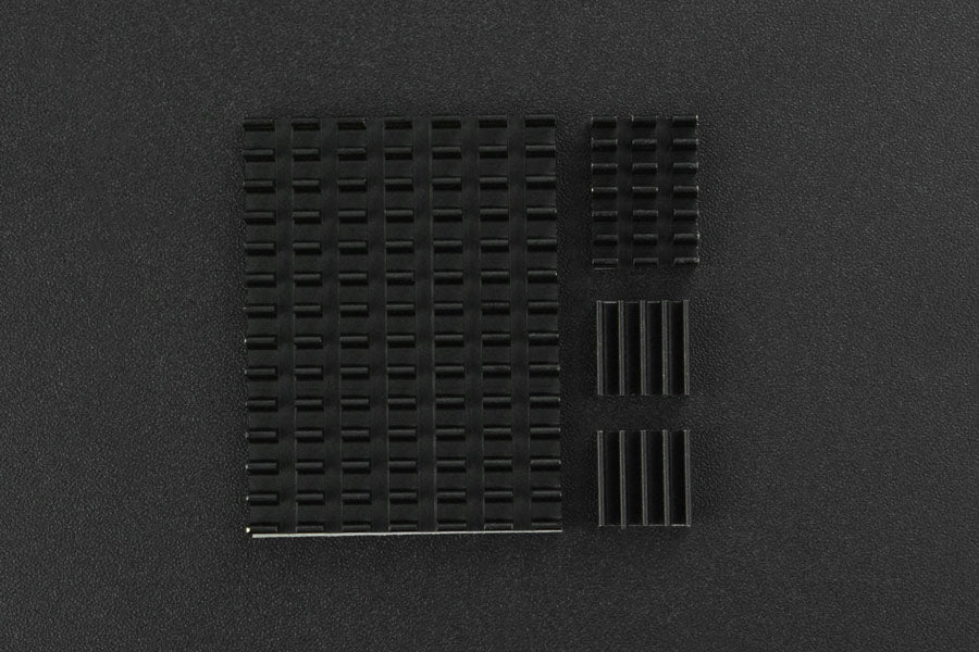 Black Aluminum Heatsink Kit for Raspberry Pi 4B