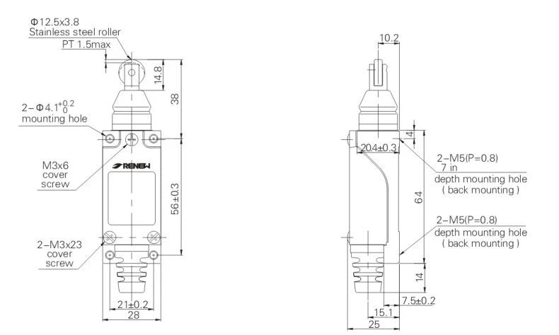 Waterproof Roller Limit Switch