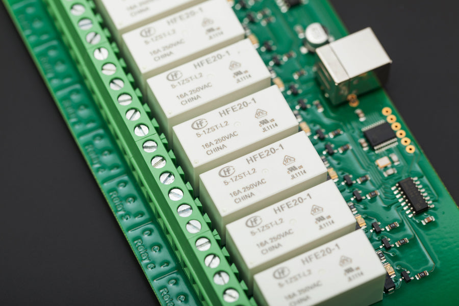 8 Channel Relay Module (USB-RLY16L, Low Power Version, Up to 16Amp)