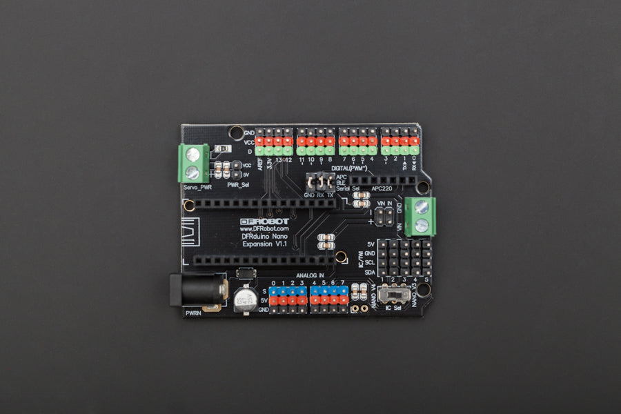 Gravity: Nano I/O Shield for Arduino Nano