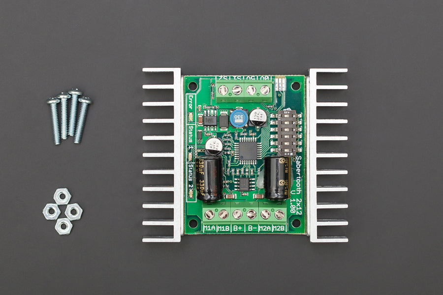 Sabertooth dual 12A motor driver