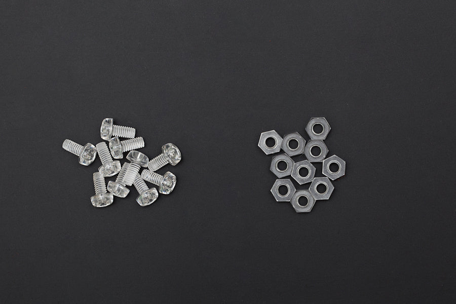 10 sets M3 * 6 clear nylon screws and nuts