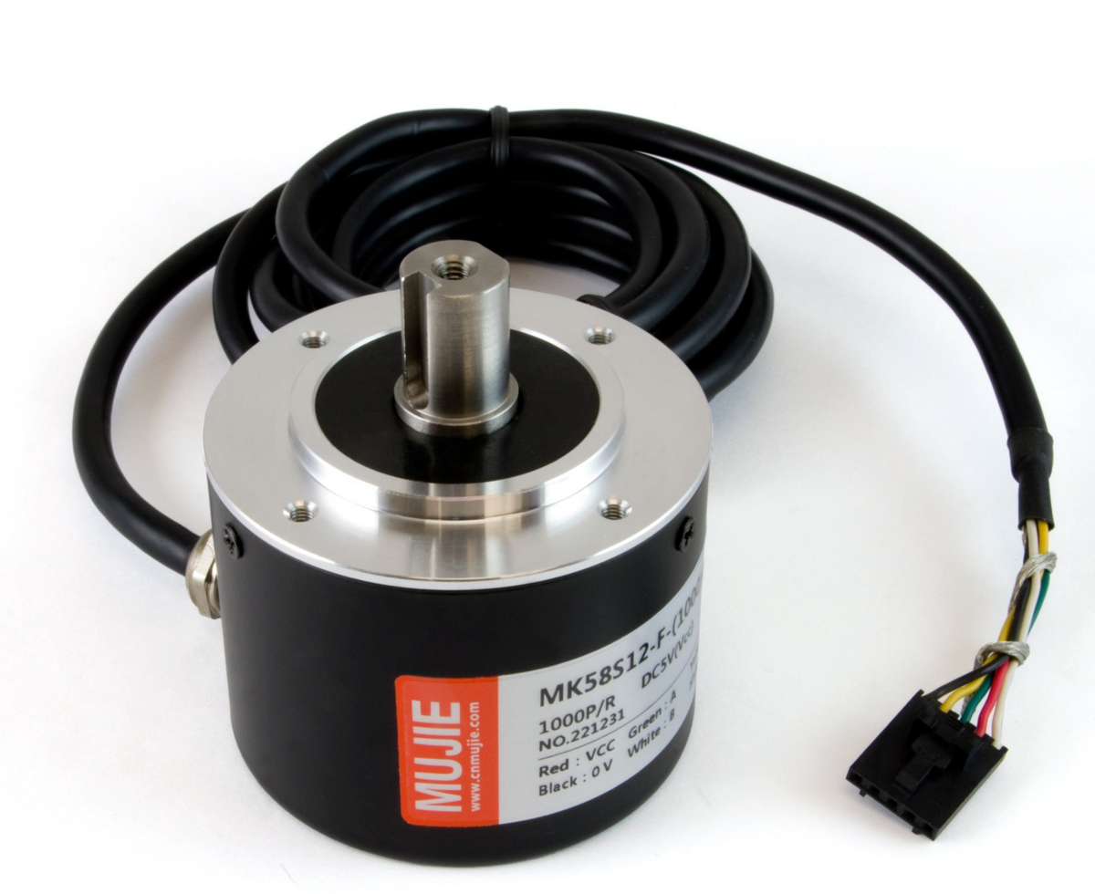 Rotary Encoder - 12mm Solid Shaft 1000CPR with Index — Robot Italy