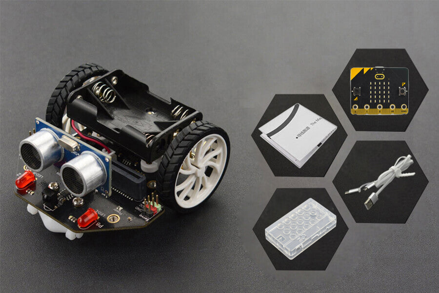 micro: Maqueen Lite (with micro:bit V2 &amp; Enclosure/ Cable/ Track Map)