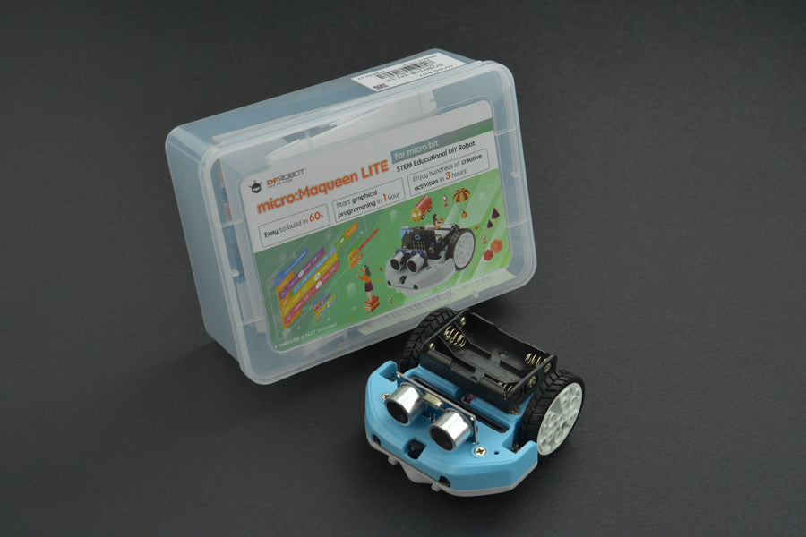 micro: Maqueen Lite with Skin (Blue) - micro:bit Educational Programming Robot Platform