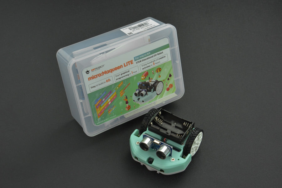 micro: Maqueen Lite with Skin (Green) - micro:bit Educational Programming Robot Platform