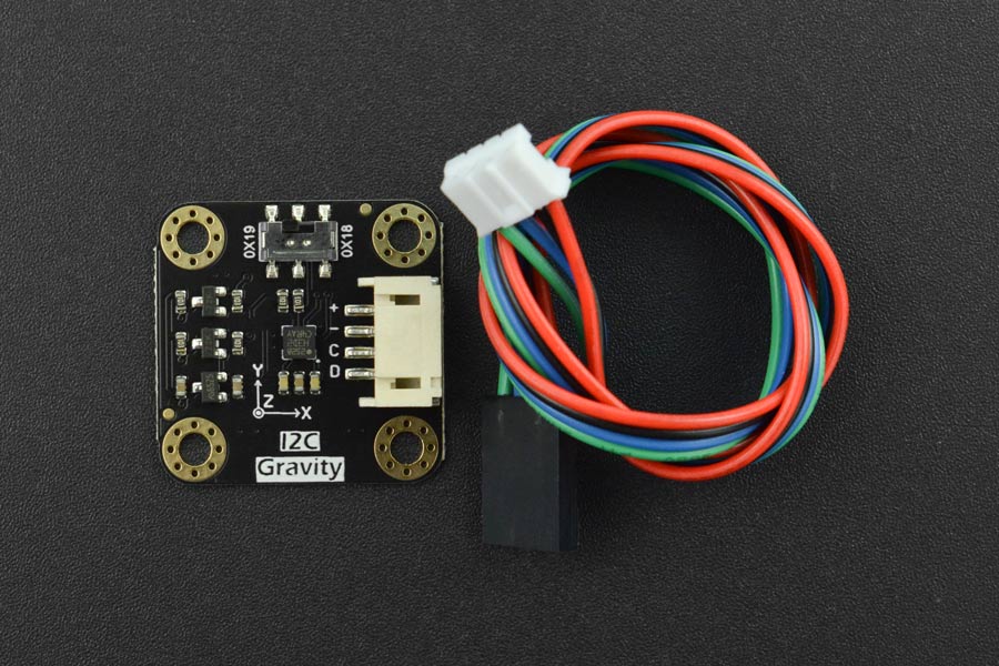 Gravity: I2C H3LIS200DL Triple Axis Accelerometer (±100g/±200g)