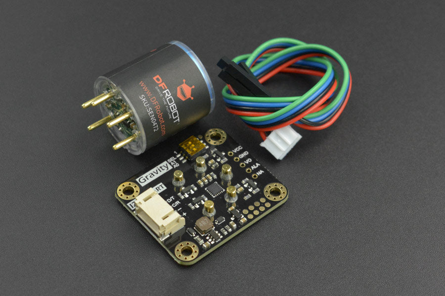 Gravity: Factory Calibrated Electrochemical Ozone Sensor (0-10 ppm, I2C & UART)