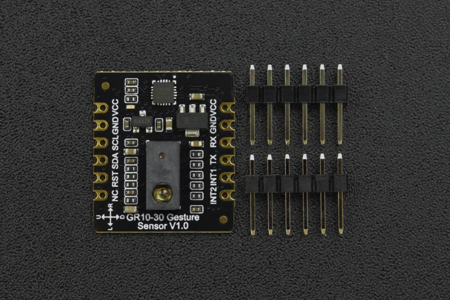 Fermion: GR10-30 Gesture Sensor (Breakout, UART &amp; I2C, 12 Gestures, 0~30cm)