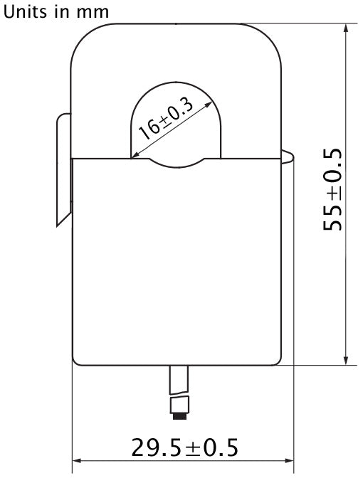 Clip-on Current Transducer 25A