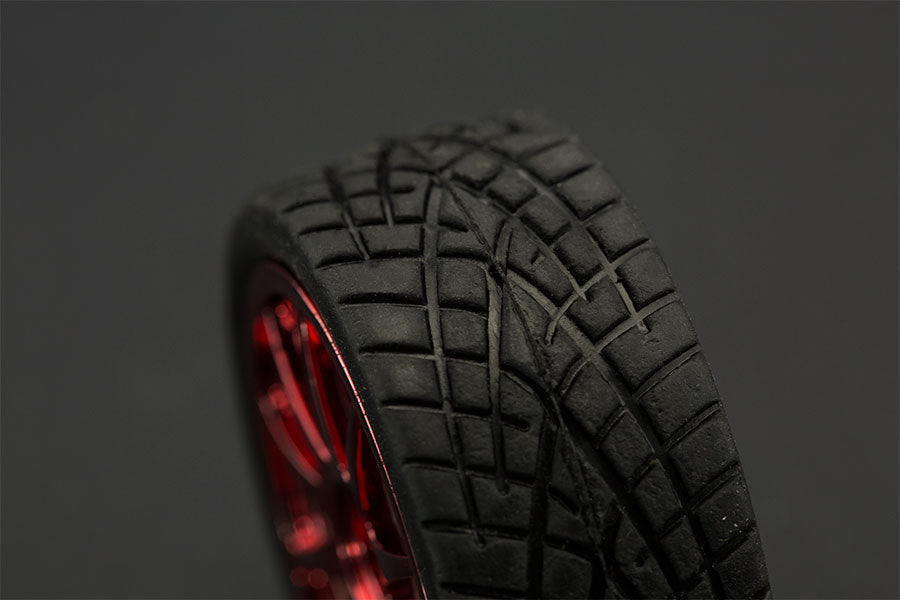 D65mm Rubber Wheel Pair - Red (Without Shaft)