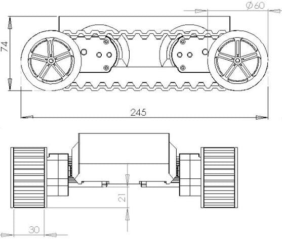 Rover 5 Tank Chassis (2 engines)