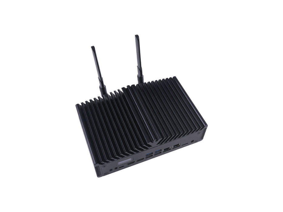 Jetson SUB Mini PC-Black with Jetson Xavier NX module, OLED screen, passive heat dissipation design, no-fan designing, 256GB SATA SSD, WiFi, Antennas and pre-installed JetPack System