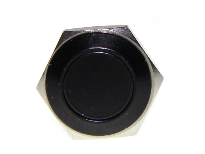 16mm Anti-vandal Metal Push Button - Carbon Black