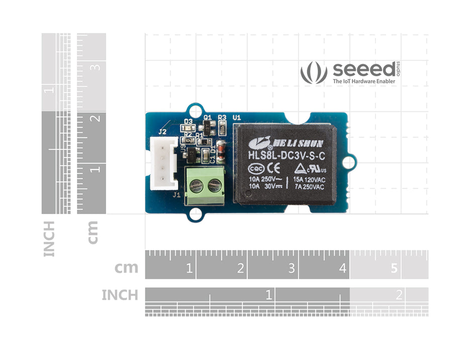 Grove - Relay High current 5V/10A small 1-way mechanical relay switch Arduino