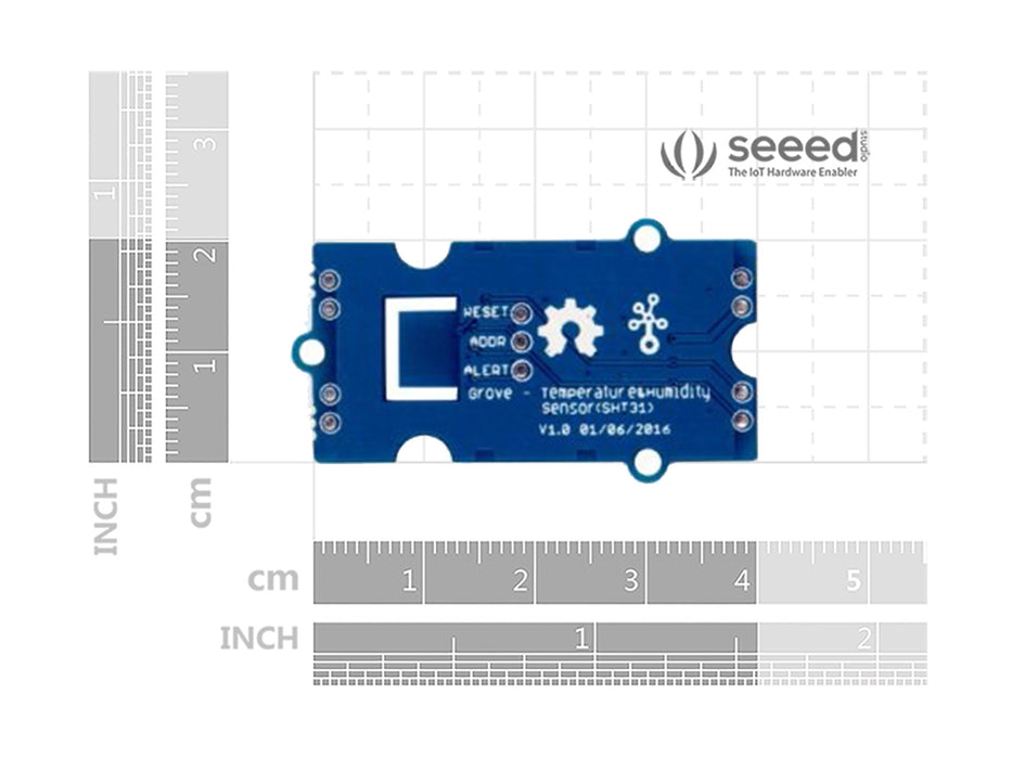 Grove - Temperature&amp;Humidity Sensor (SHT31), I2C, ±2% RH and ±0.3°C Temp, ideal for Smart Home, Industrial Automation