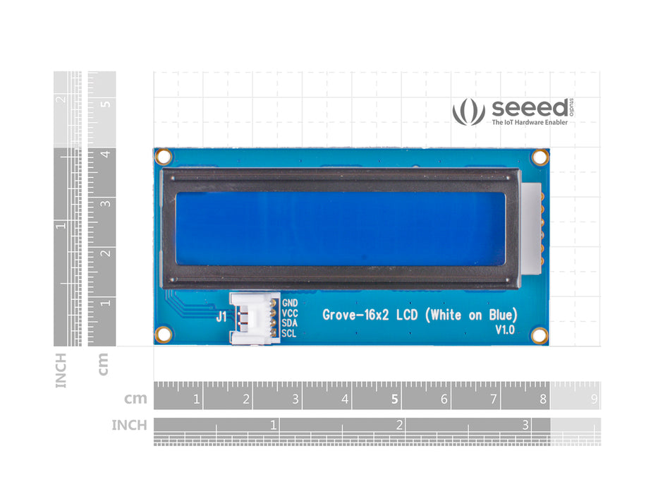 Grove - 16x2 LCD (White on Blue)