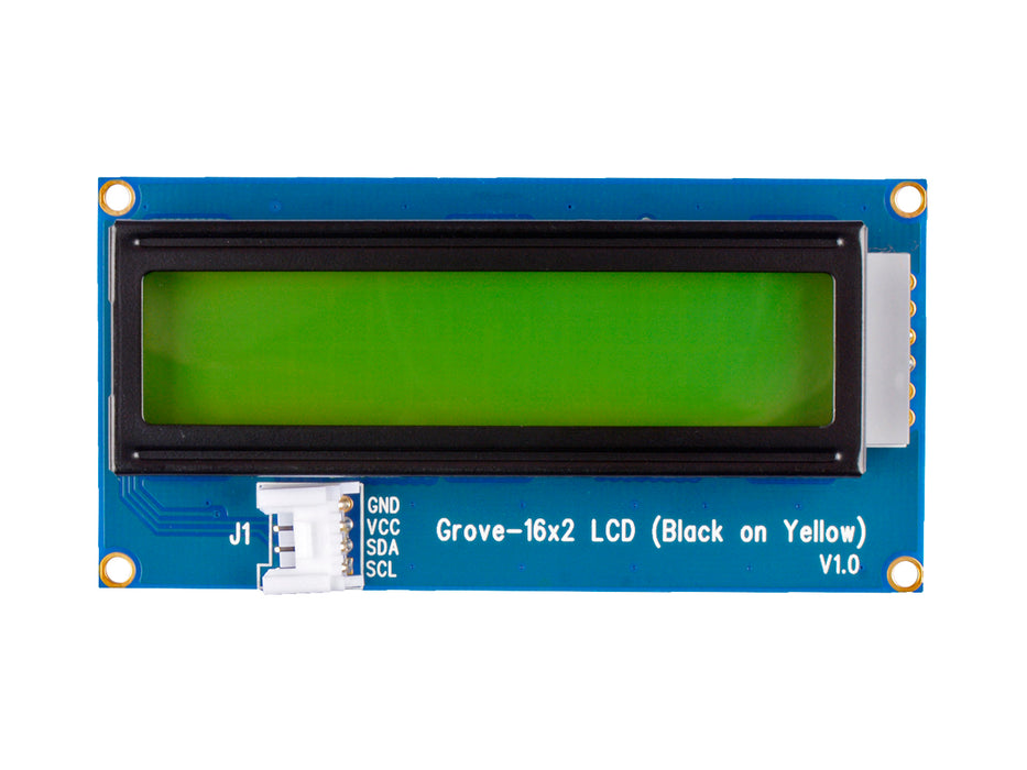 Grove - 16 x 2 LCD (Black on Yellow)