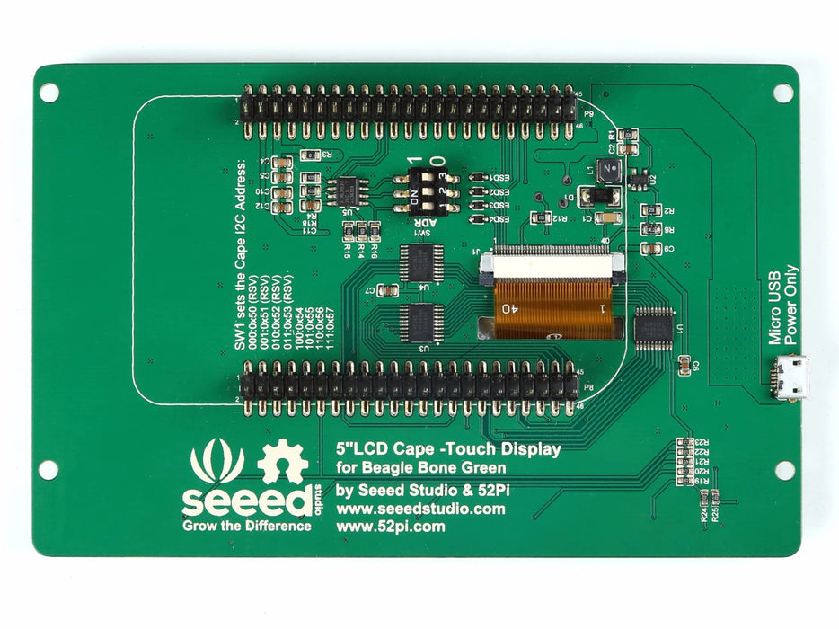 5 Inch Seeed Studio BeagleBone Green LCD Cape with Resistive Touch