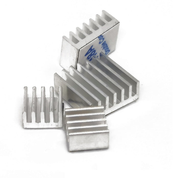 Heat Sink Kit for Raspberry Pi 4B - Silver Aluminum