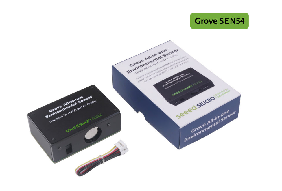 Grove - SEN54 All-in-one environmental sensor - VOC, RH, Temp, PM1.0/2.5/4/10 with proprietary algorithms, HVAC, Air Purifier