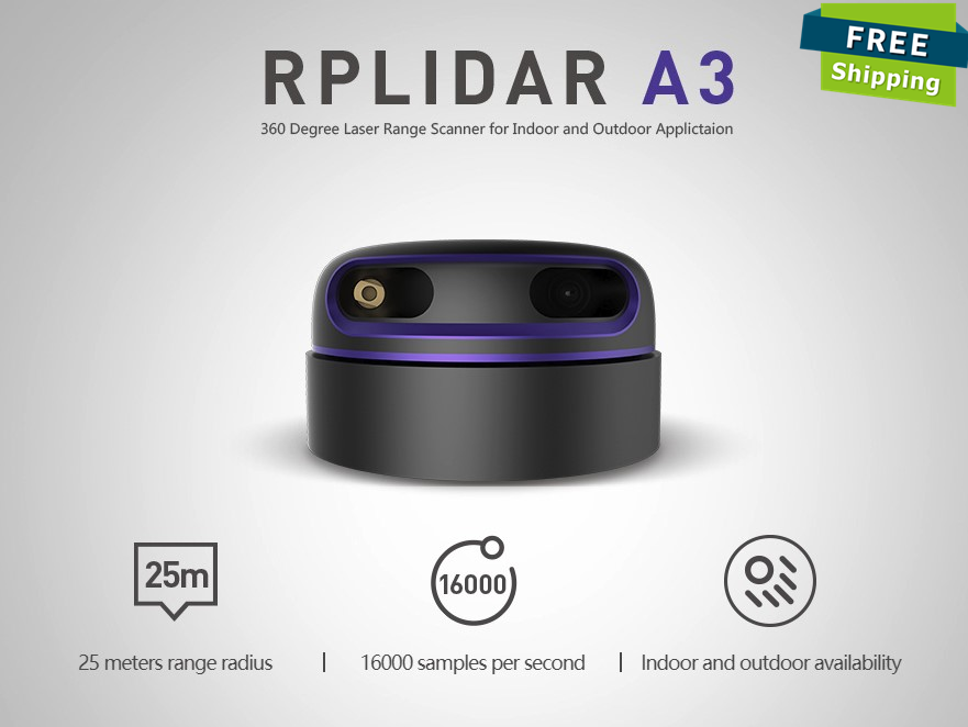 RPLiDAR A3M1 360 Degree Laser Scanner Kit - 25M Range