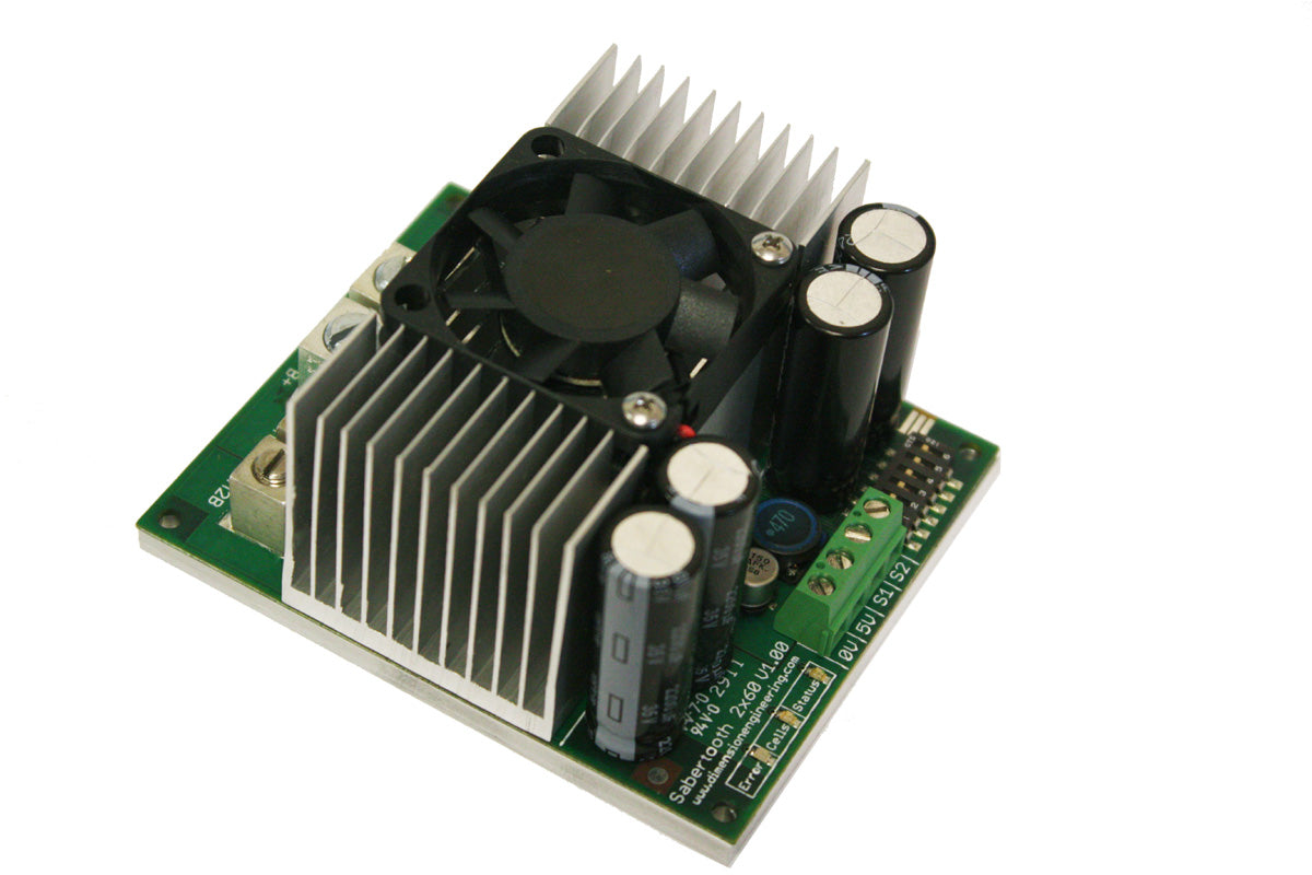 Sabertooth dual 60A motor driver — Robot Italy