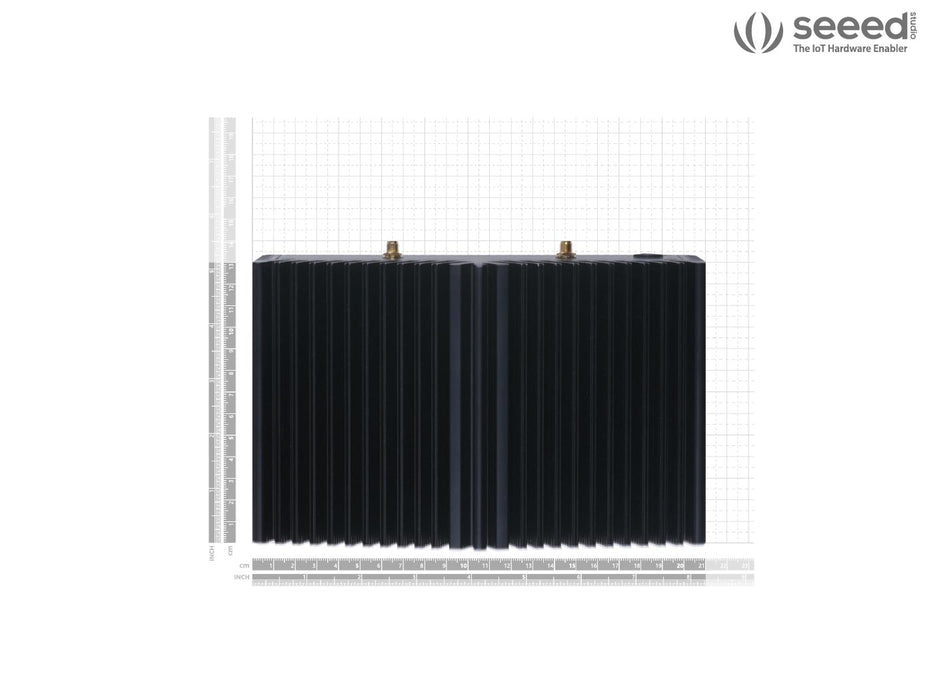 Jetson SUB Mini PC-Black with Jetson Xavier NX module, OLED screen, passive heat dissipation design, no-fan designing, 256GB SATA SSD, WiFi, Antennas and pre-installed JetPack System