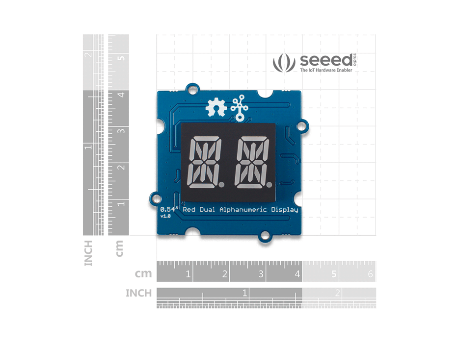 Grove - 0.54" Red Dual Alphanumeric Display,Nixie Tube