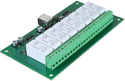 USB-RLY16L - 16Amp, 8 Channel Relay Module